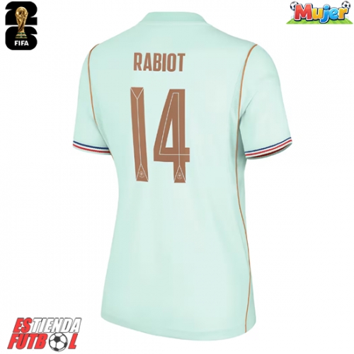 Francia Adrien Rabiot #14 Segunda Equipación Mujer Mundial 2026 Manga Corta